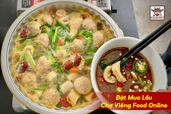Đặt lẩu lonline tại chợ viềng food