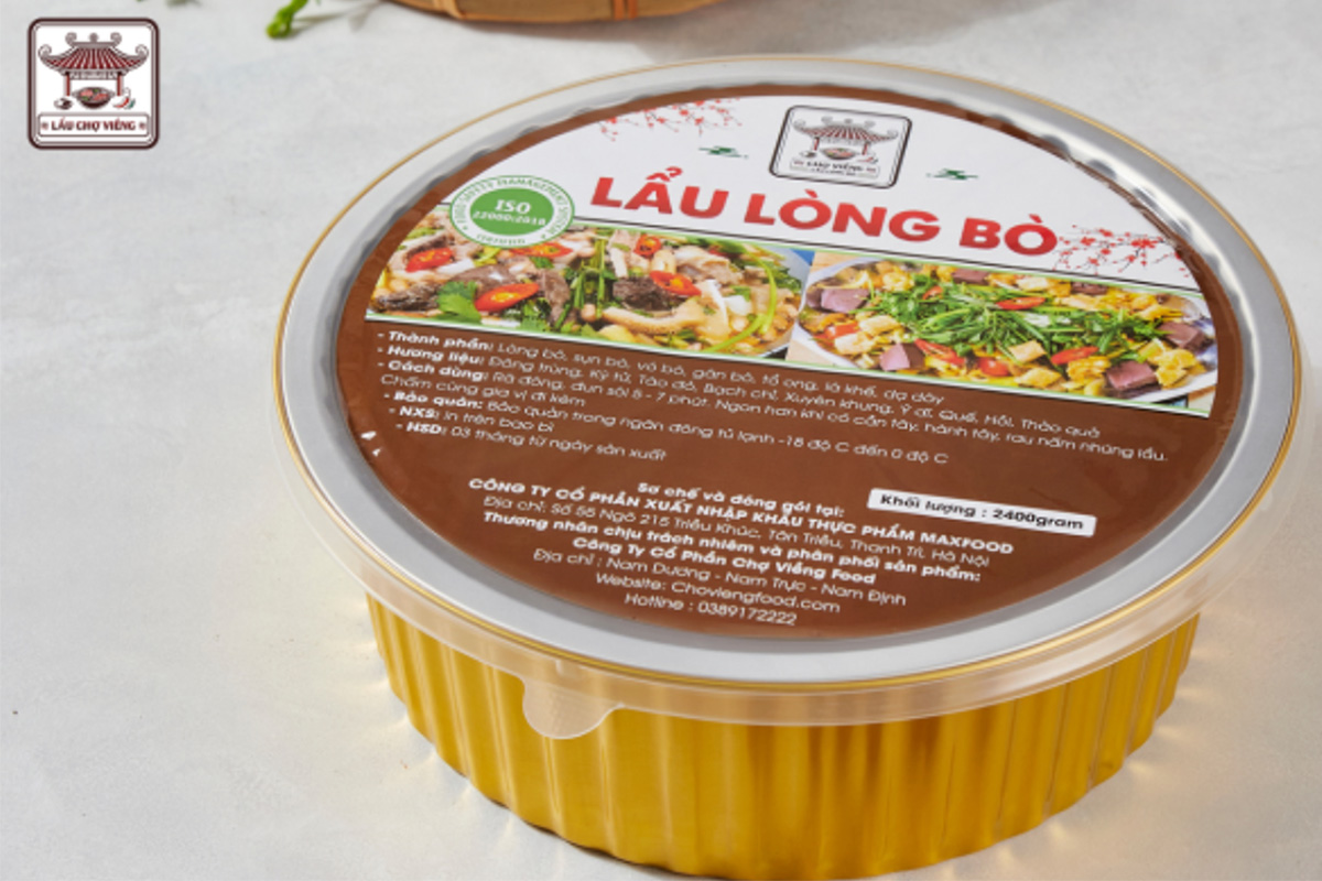 Đóng gói lẩu lòng bò