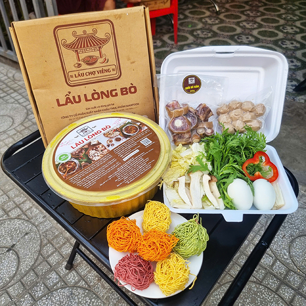 Lẩu lòng bò chợ viềng