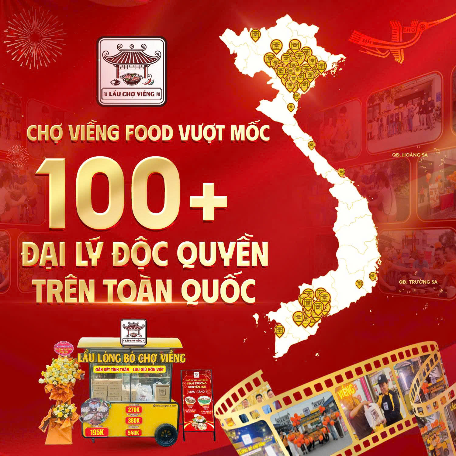 Chợ Viềng Food vượt mốc 100+ Đại lý độc quyền trên toàn quốc