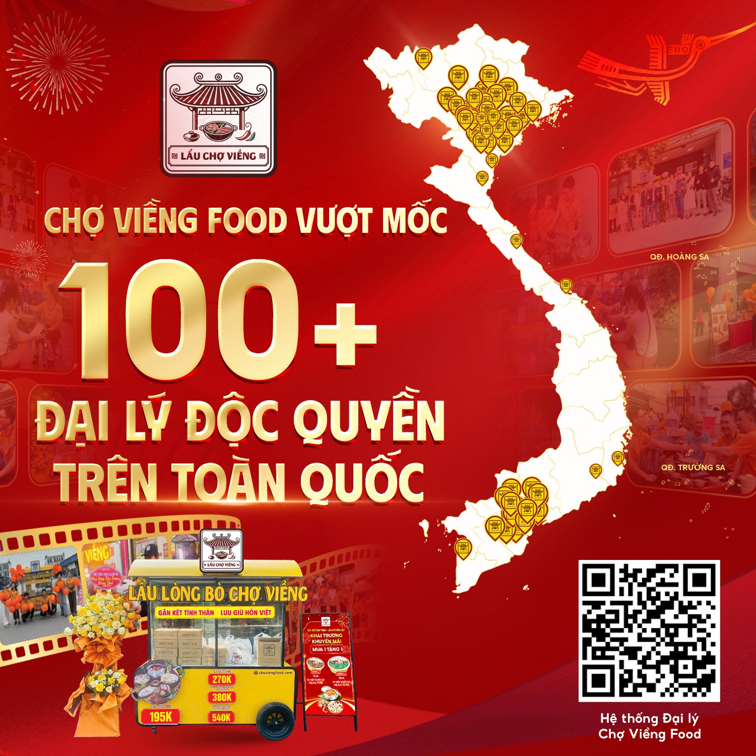 Số lượng đại lý độc quyền gia tăng nhanh chóng - nối dài “cánh tay” đưa Lẩu Chợ Viềng trứ danh đến mọi miền Tổ quốc