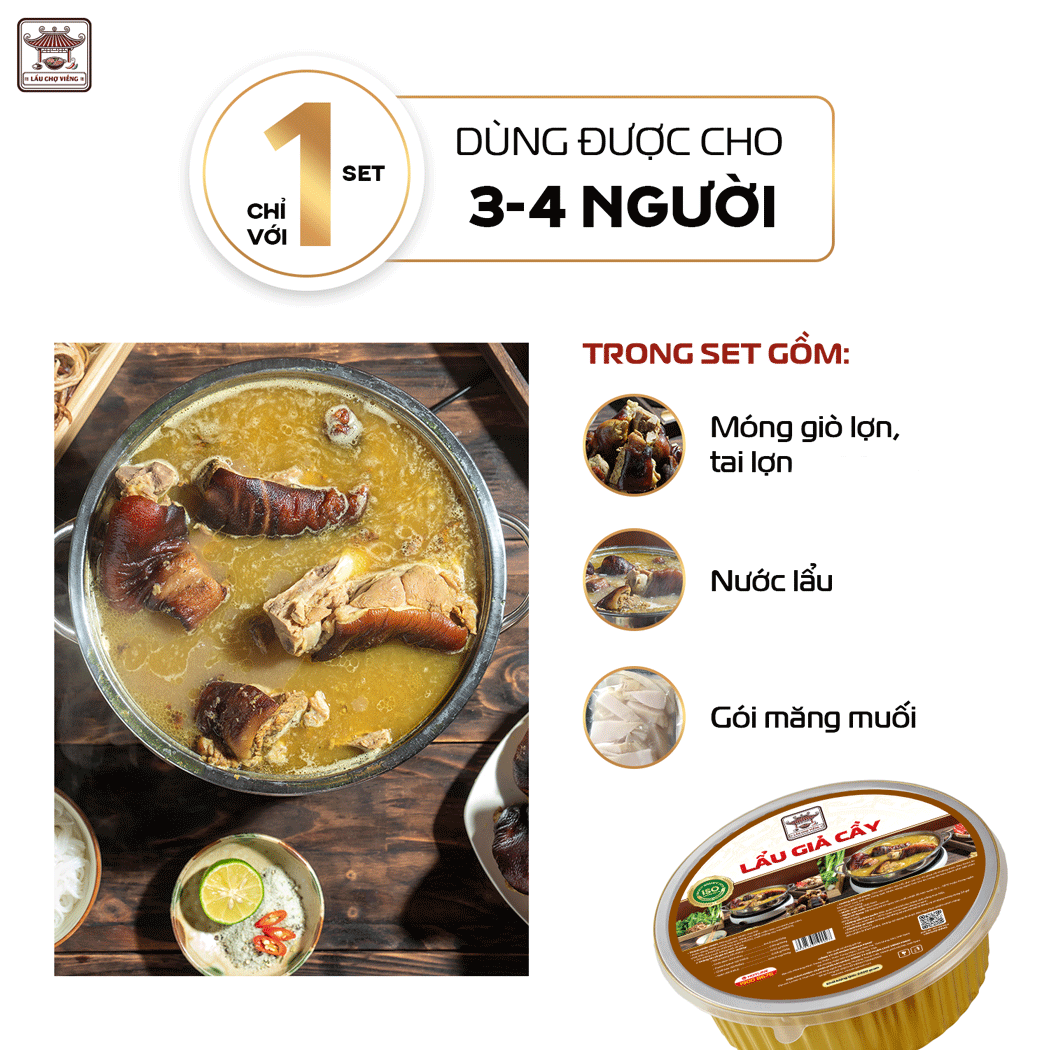 lẩu giả cầytâm giao 3-4 người