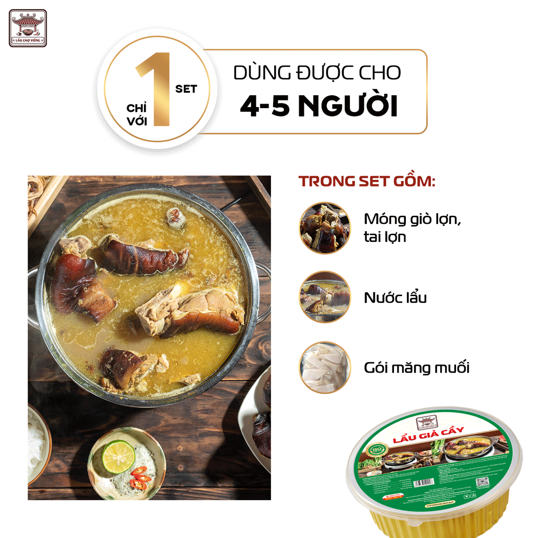 lẩu giả cầy tình thaan4-5 người ăn