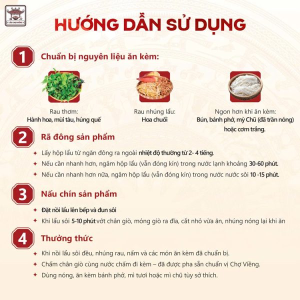 HƯớng dẫn sử dụng lẩu giả cầy