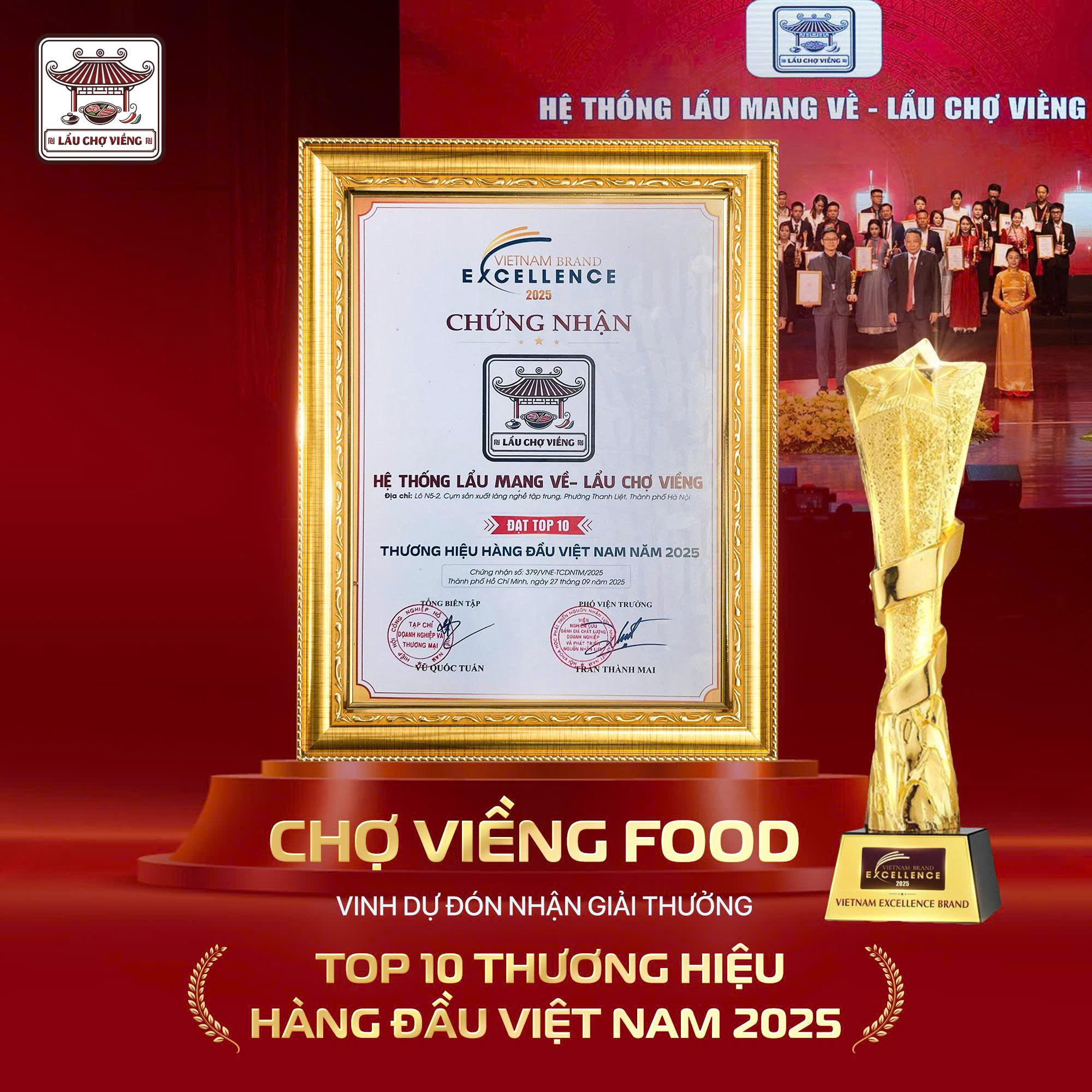 Giải thưởng danh giá tại Vietnam Excellence Brand 2025