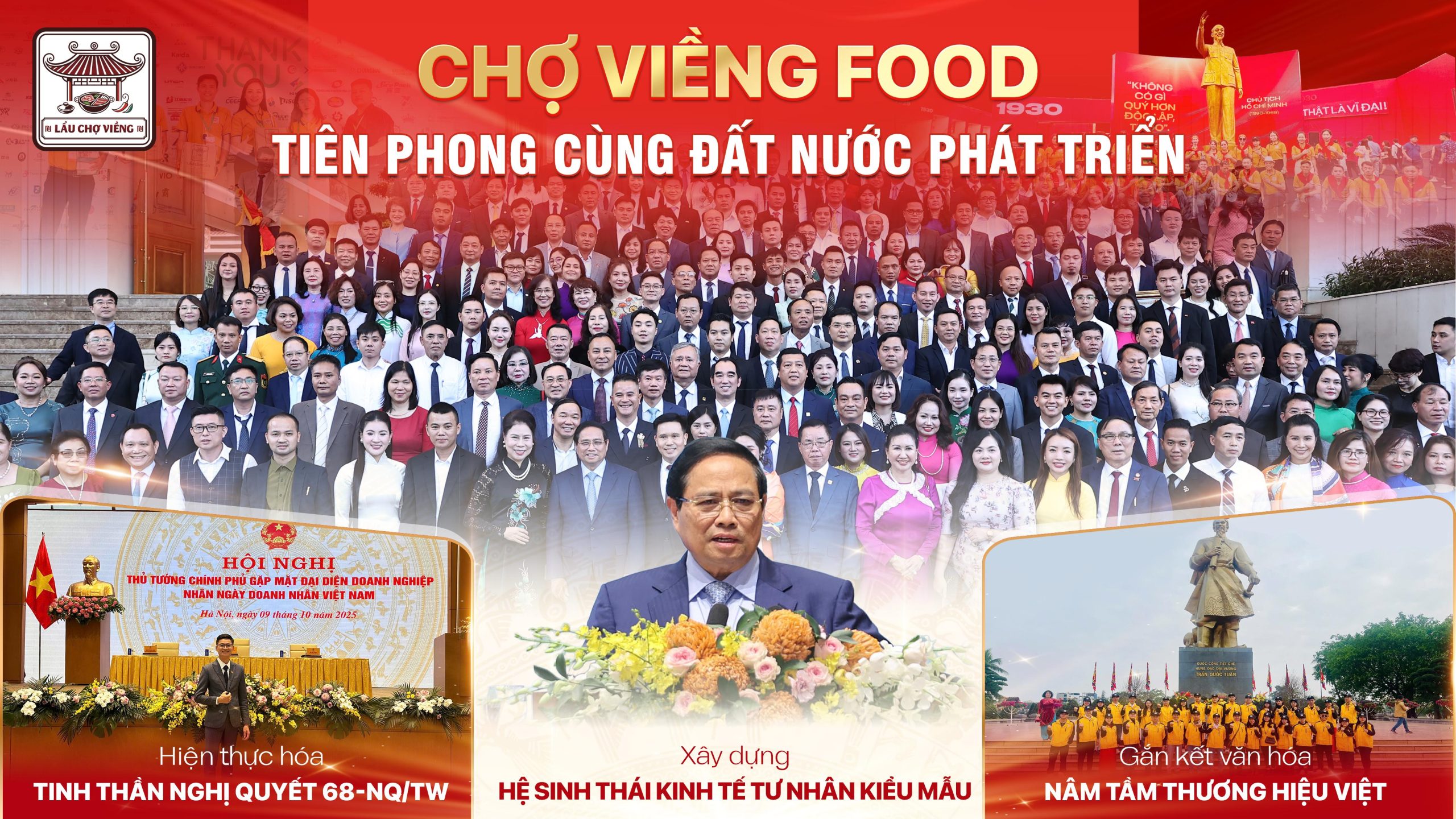 Chợ Viềng Food tham dự Hội nghị Thủ tướng gặp mặt đại diện doanh nghiệp, doanh nhân tiêu biểu toàn quốc nhân Ngày Doanh nhân Việt Nam