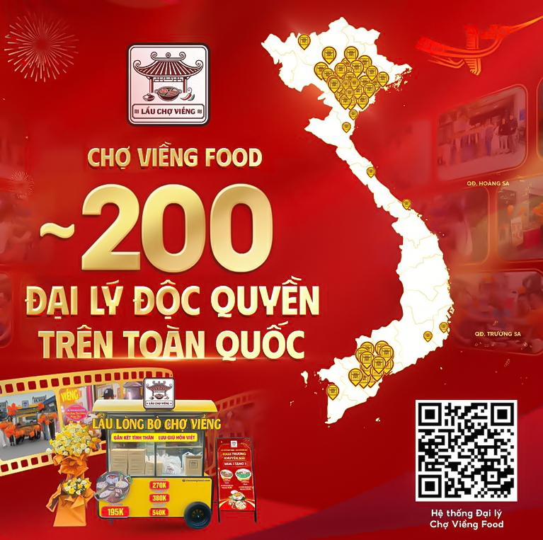 Gần 200 đại lý độc quyền của Chợ Viềng Food phủ sóng khắp 20/34 tỉnh thành - Ảnh:CVF