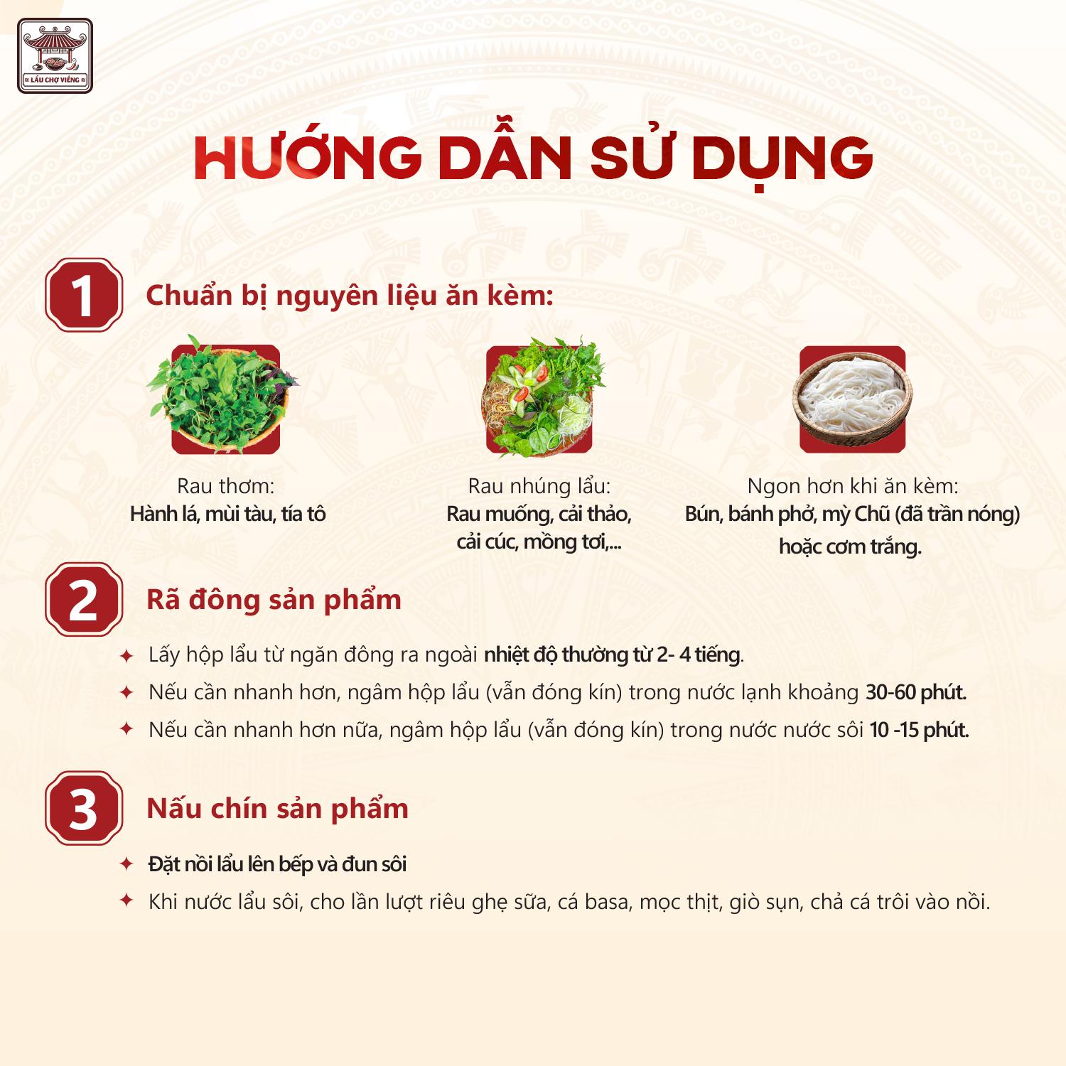 hướng dẫn sử dụng ;ẩu riêu
