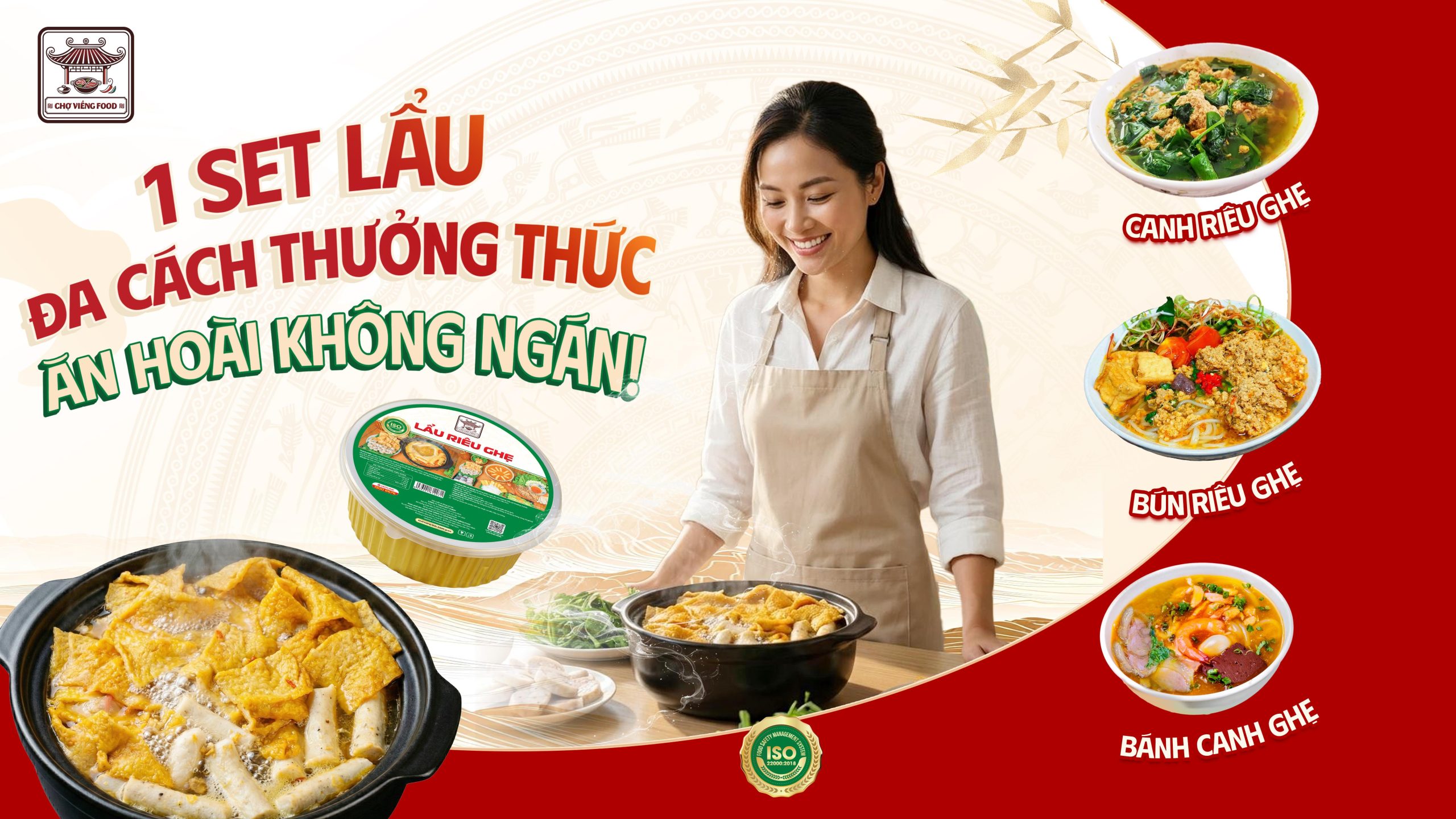 Một set Lẩu Riêu Ghẹ - Đa cách thưởng thức - Ăn hoài không ngán