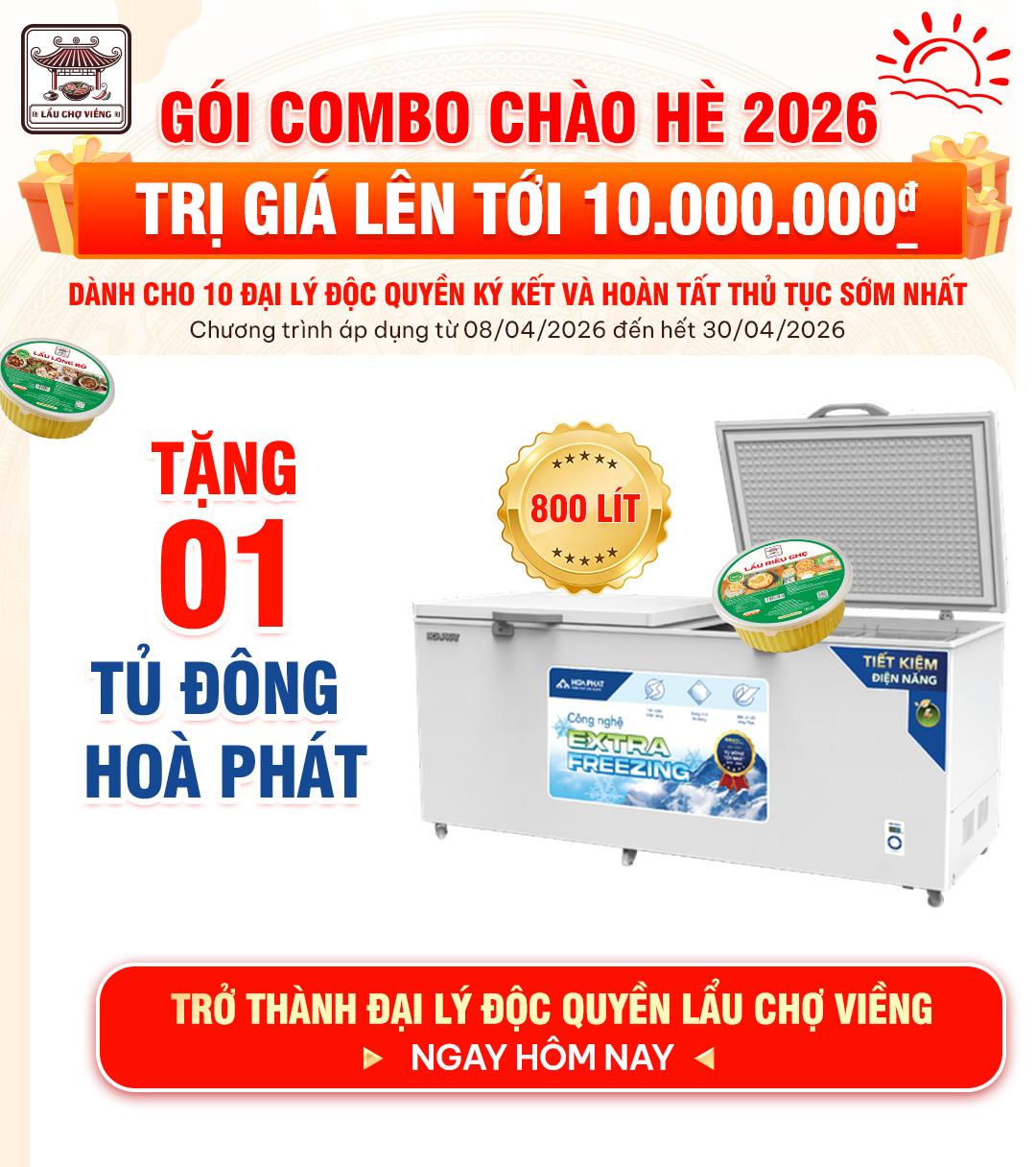 Gói combo chào hè 2026 trị giá lên tới 10 triệu đồng dành cho 10 đại lý độc quyền đầu tiên của tháng 4