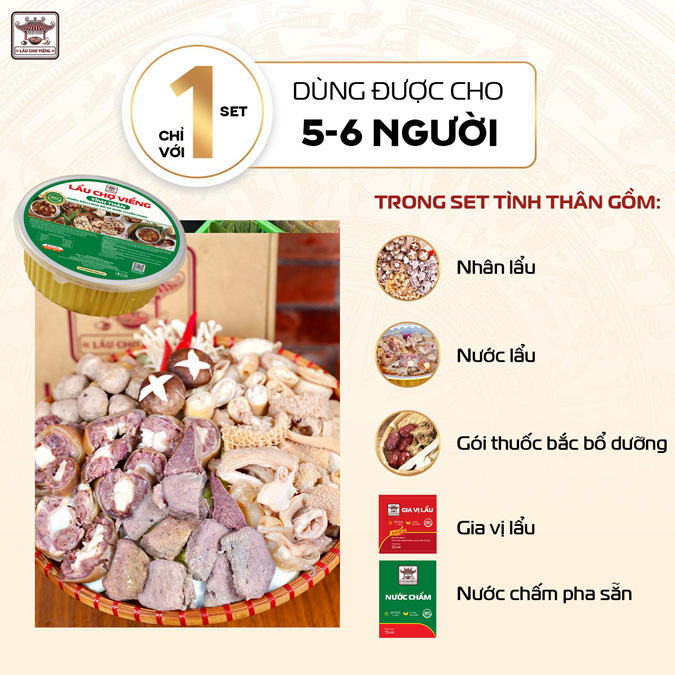 Lẩu Chợ Viềng Set tình thân