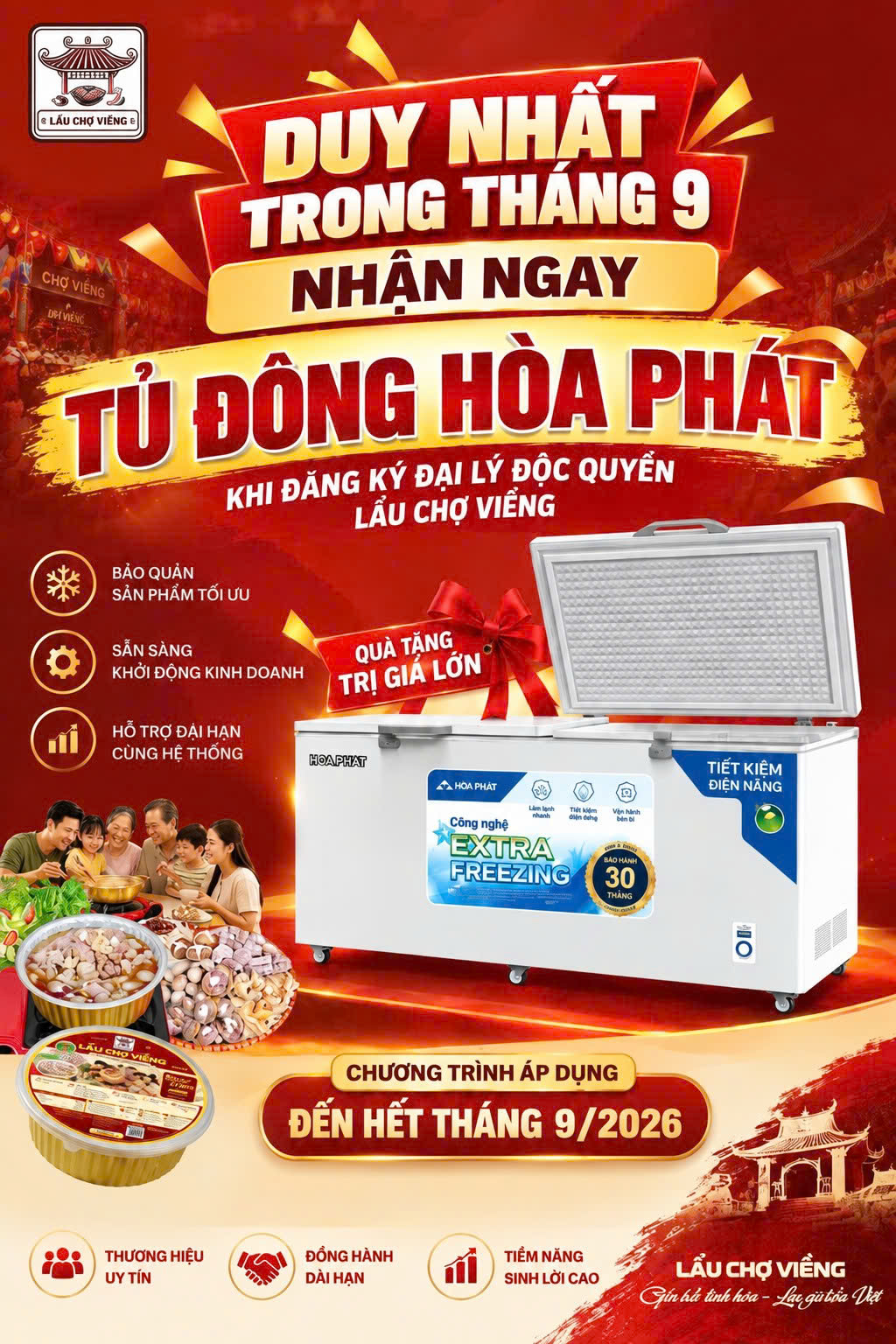 Chương trình tặng tủ đông trong tháng 9