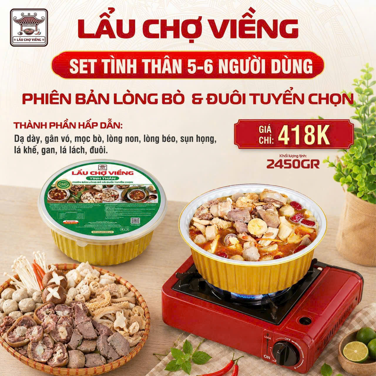 Lẩu Tình Thân - Phiên bản lòng bò và đuôi tuyển chọn